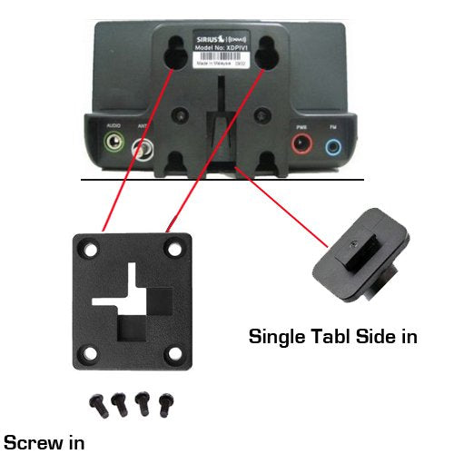ChargerCity Dual USB Sirius XM Satellite Radio Car Truck Lighter Socket Mount w/Tilt Adjust & PowerConnect Cable for Onyx Plus EZR EZ Lynx Roady Starmate Xpress (Vehicle Dock NOT Included)