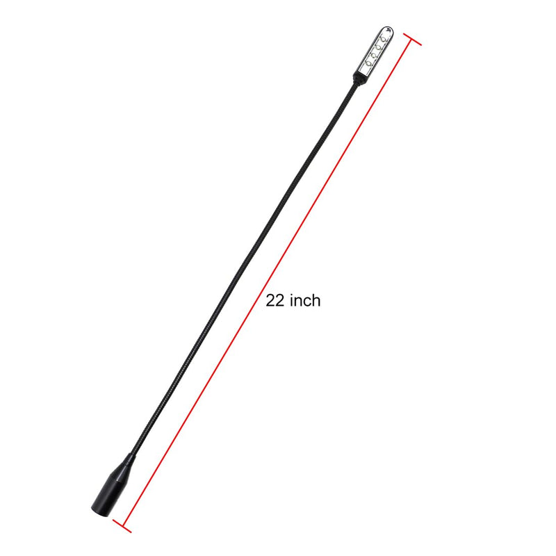 22 inch LED Mixer gooseneck lamp for Light Control Equipment,DJ Mixer gooseneck Light for Yamaha BEHRINGER, Flexible gooseneck,XLR 4 Pin Port (Straight Plug) 22 Inch Straight Plug Light