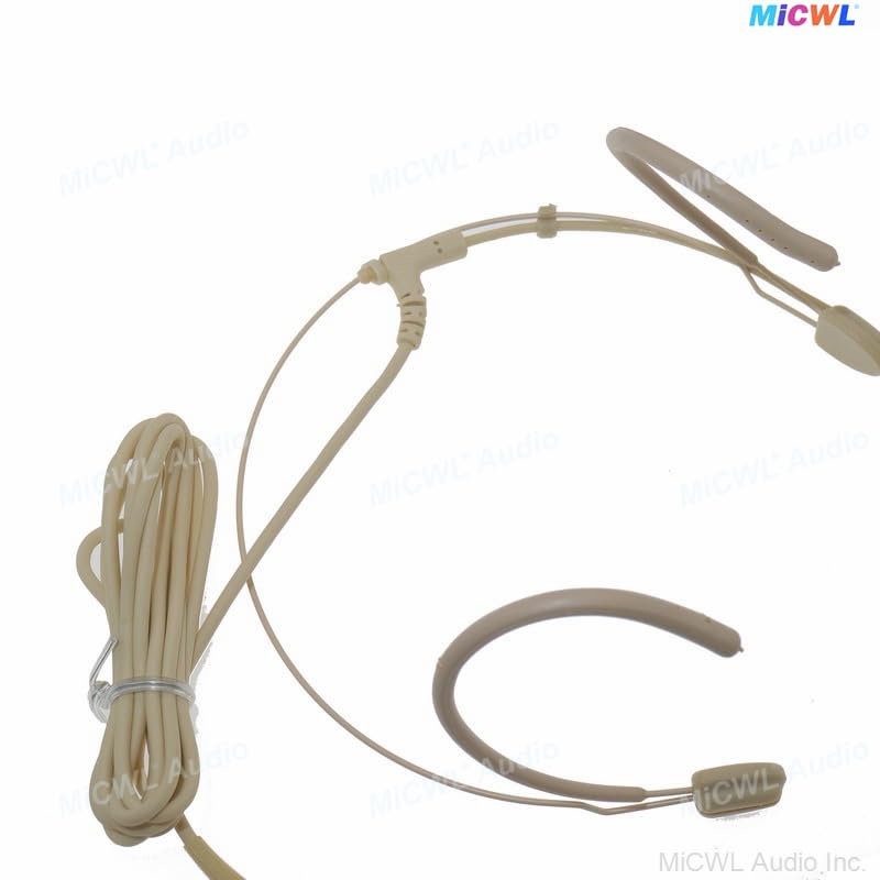 Beige DH28 Strong Ear Hanging Headset Vocal Condenser Microphone with TA4F Mini 4Pin for Shure BLX GLX ULX SLX UR4D BeltPack Transmitter System