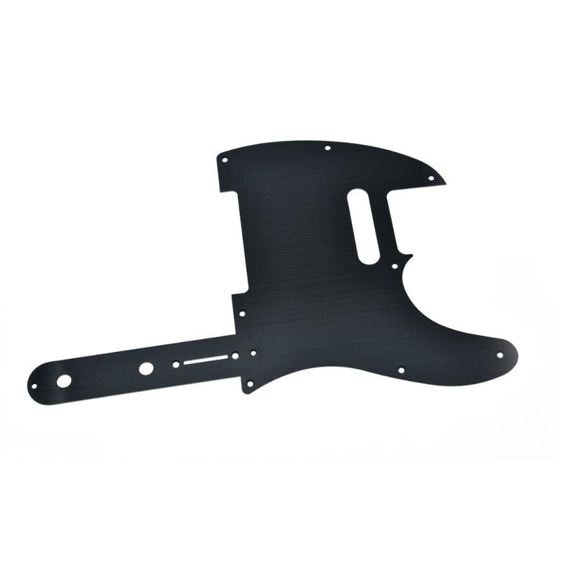 [AUSTRALIA] - KAISH Metal Aluminum Anodized Tele Pickguard with Metal Control Plate and Screws for American/Mexican Telecaster Black 