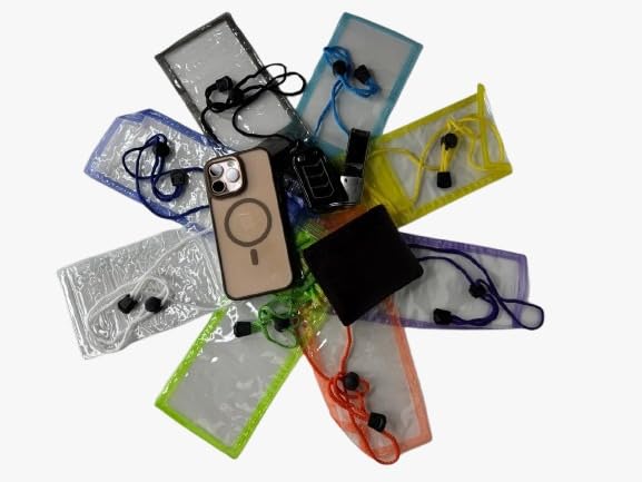 Waterproof Phone Pouch, Universal Dry Bag Case with Lanyard, Triple Seal Protection, Touch Screen Compatible, Pack of 5, Assorted Colors