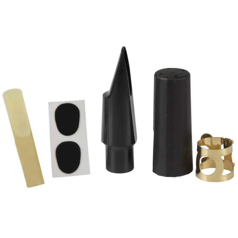 Tenor Sax Mouthpiece Kit Includes Saxophone Mouthpiece, Brass Ligature Fastener, Plastic Cap 2.5 Reed and Cushions Pads Fit for Tenor Sax Parts and Accessories 26 Pieces