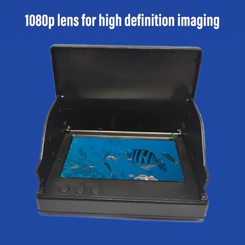LICAEVEY Underwater Fishing Camera, 1080P 220 Wide Angle HD 4.3in High Brightness Screen, 15m High Toughness Cable for Ice Fishing Platform Fishing