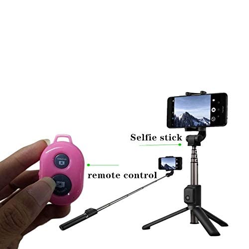 Wireless Camera Shutter Remote Control for Smart Phones- Compatible with iOS/Android (Pink+Green+White+Black) Pink+Green+White+Black