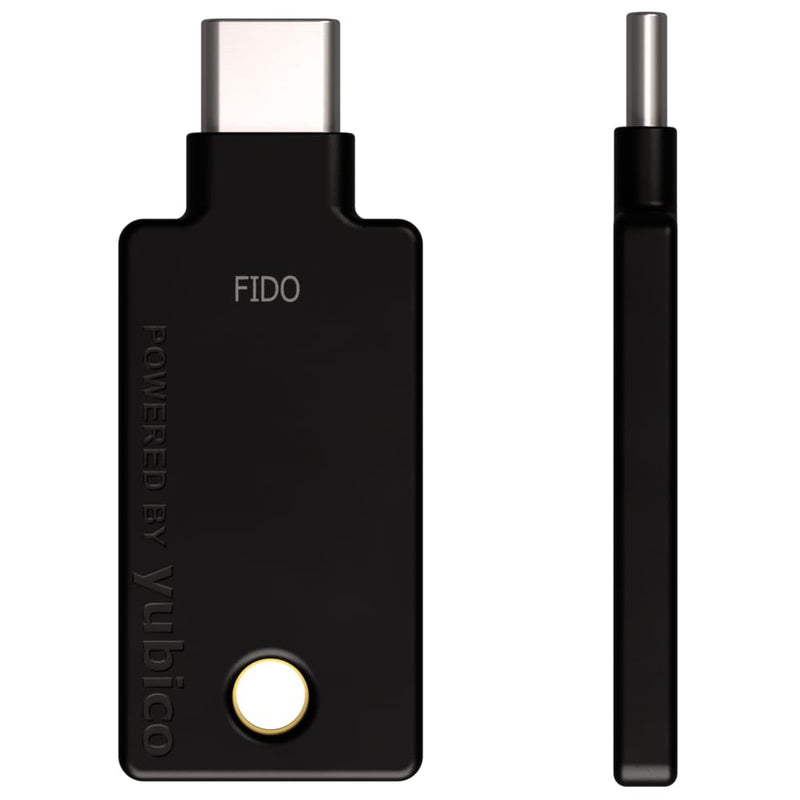 Yubico - Security Key C NFC - Basic Compatibility - Multi-Factor authentication (MFA) Security Key and passkey, Connect via USB-C or NFC, FIDO Certified 0.7" x 1.8" x 0.1"