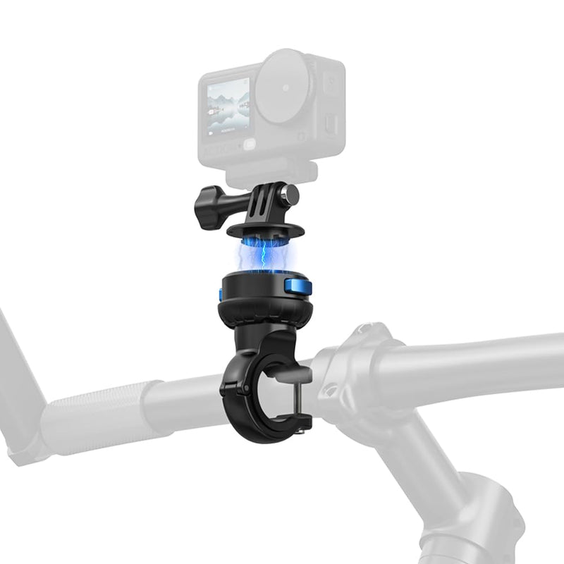Magnetic Bike Bicycle Handlebar Mount, 360 Degree Rotation Motorcycle Handlebar Clamp Mount Compatible with GoPro Hero 13 12 11 10 Session DJI Action 6/5 Pro/4 and More Cameras