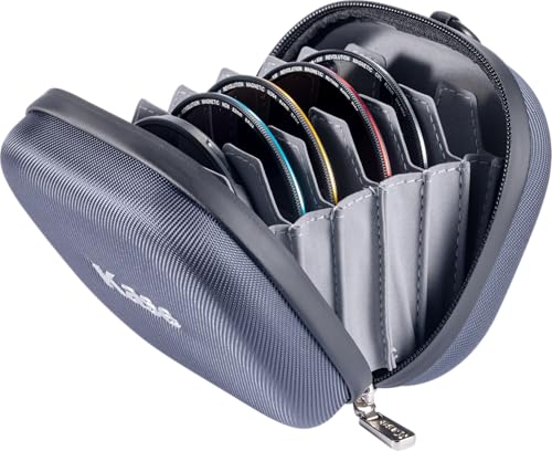 Kase Revolution Plus Hard Shell Tortoise Filter Wallet Case 8 Pocket + Carabiner (Medium 62-86mm) Medium 62-86mm