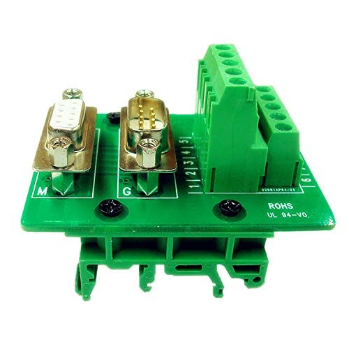 Avanexpress DB9 Breakout Connector RS232 Serial 9 Pin Connector Db9 Terminal (Male and Female Adapter)
