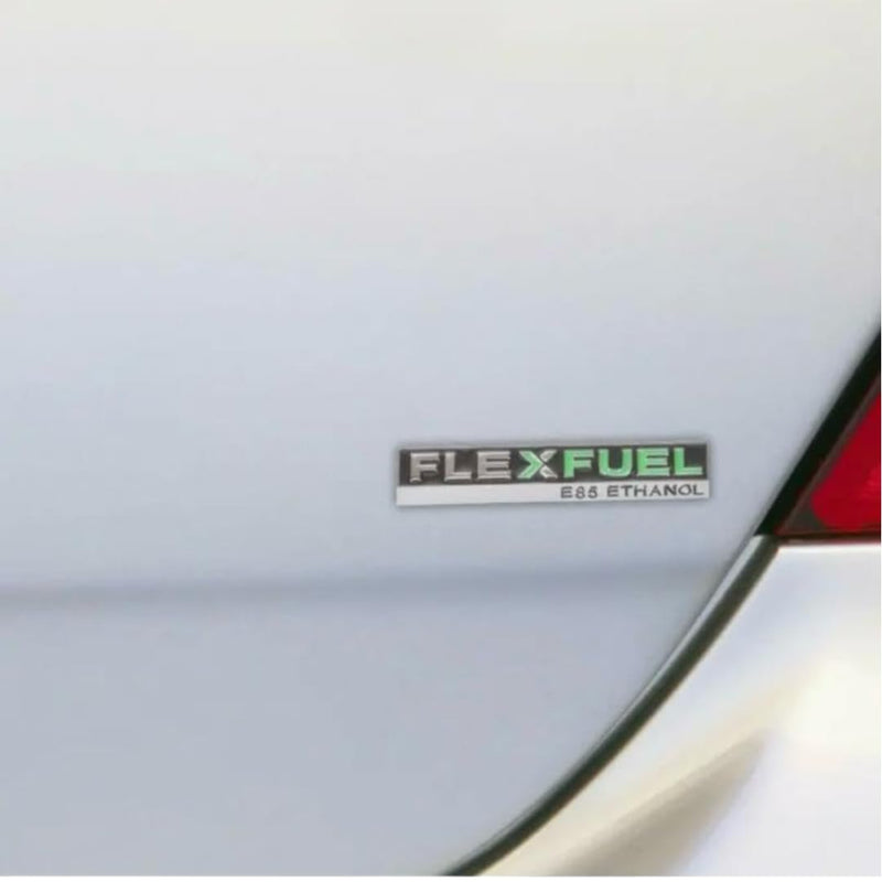 Flex Fuel E85 Ethanol Badge Emblem Glossy Finish - Matte Black Suitable for Various Car Models Chevy Cadillac GM - Ideal for Rear Liftgate