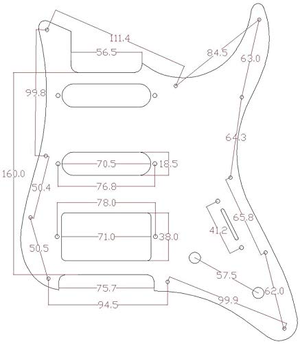 Dopro Guitar HSS Pickguard and Tremolo Trem Cover Back Plate fits Yamaha PACIFICA Guitar Black 3 Ply