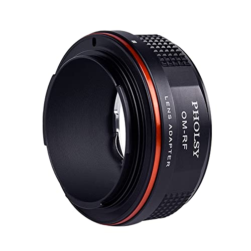 PHOLSY Lens Adapter Compatible with Olympus OM Lens to Canon RF Camera Olympus OM to Canon RF