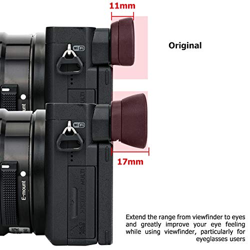 Extended A6600 A6500 A6400 Eye Cup,Replace Sony FDA-EP17 Eyepiece Cup for A6400 A6500 A6600
