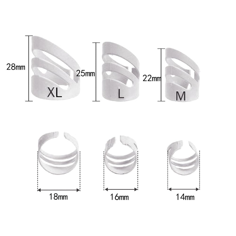 8Pcs Alaska Guitar Picks（XL+L+L+M）, Adjustable Finger Picks, Alaska Picks Plectrums Stringed Instrument Accessories Guitar Picks (White) White