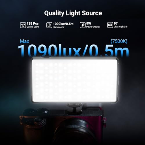 NEEWER Basics SL90C Full RGB LED Camera Video Light with Desk Tripod Stand