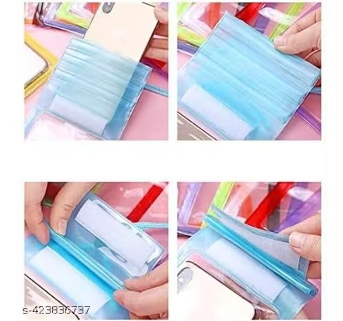 Waterproof Phone Pouch, Universal Dry Bag Case with Lanyard, Triple Seal Protection, Touch Screen Compatible, Pack of 5, Assorted Colors