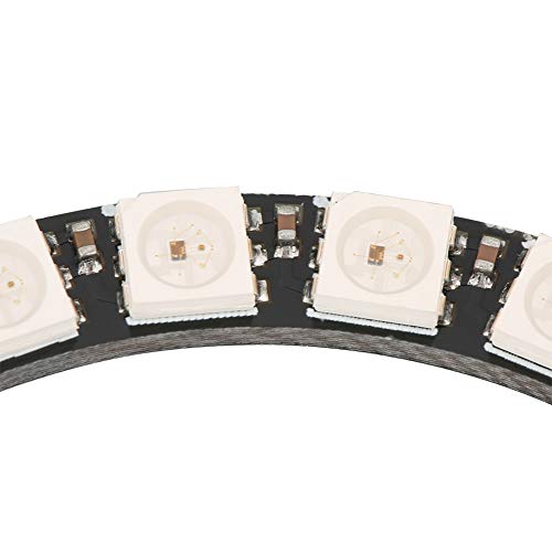 Fafeicy 24-Bit WS2812 5050 RGB LED Ring Lamp Light, with Integrated Drivers 5Vdc, 7cm Inner Diameter, 8.5cm Outer Diameter (1)