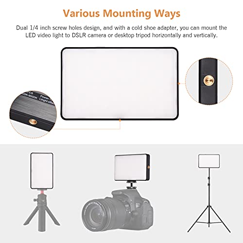 ST120 Pocket LED Video Light Rechargeable Fill Light 2500K-9000K