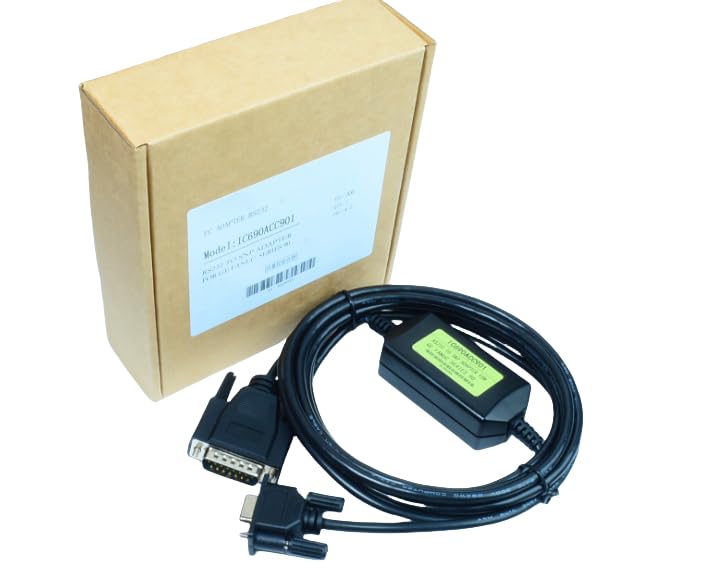 IC690ACC901 DB9 Programming Cable for GE PLC GE90-70 GE90-30 Series, for IC690ACC901 Replacement, 10 FT