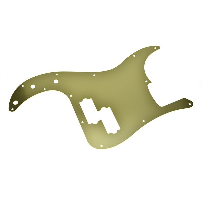 [AUSTRALIA] - KAISH 13-Hole Metal Aluminium Anodized P Bass Style Pickguard American Modern Style Standard Bass Pick Guard for Precision P Bass Gold Right Handed Version 