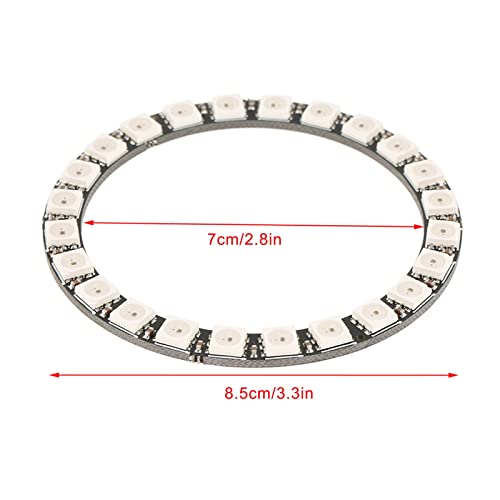 Fafeicy 24-Bit WS2812 5050 RGB LED Ring Lamp Light, with Integrated Drivers 5Vdc, 7cm Inner Diameter, 8.5cm Outer Diameter (1)