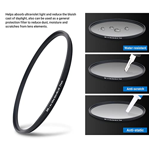JJC ET-74B Bayonet Lens Hood + 67mm UV Filter for Canon RF 100-400mm f/5.6-8 is USM and Canon EF 70-300mm f/4-5.6 is II USM Lens