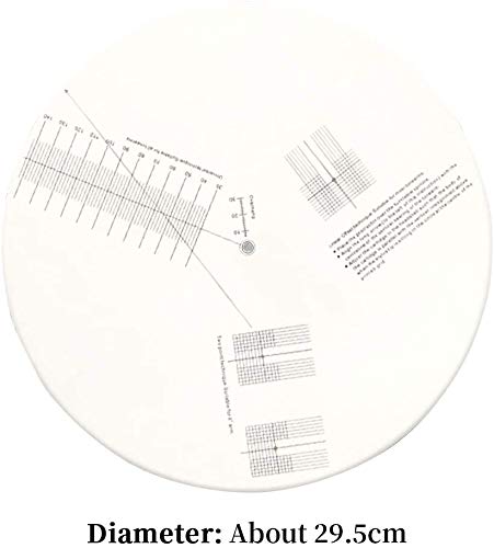 [AUSTRALIA] - Turntable Cartridge Alignment Protractor Mat, Anti-sliding LP Vinyl Record Pickup Calibration Plate Distance Gauge Protractor Adjustment Tool Ruler for Turntable Accessor white 1 pc 
