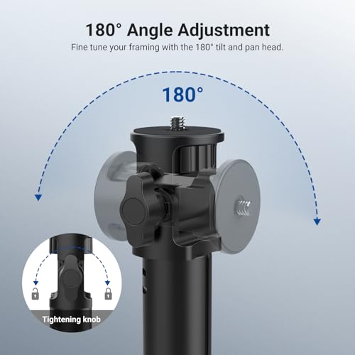 NEEWER Basics Photography Light Stand, 81" Extendable Metal Portable Adjustable Camera Tripod for Continuous Output Lighting, 1/4" Screw Compatible with Canon Nikon Sony DSLR Webcam Pocket 3, ST016