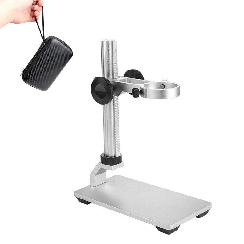 Aluminum Alloy Microscope Stand Holder for Digital Microscope, Stable and Durable, Adjusted Up and Down, Metal Stand Bracket with Portable Carrying Case