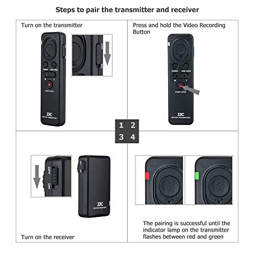 JJC RMT-VP1K Wireless Remote Control for Sony FDR-AX53 AX43 AX700 HDR-CX405 Multi Terminal, Wireless
