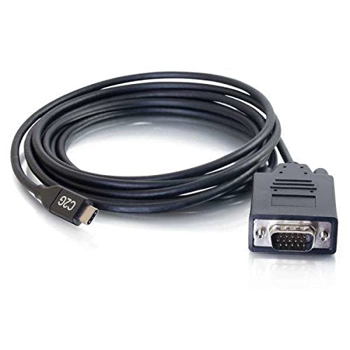 C2G USB Adapter, Video Adapter, USB C to VGA, Black, 9 Feet (2.74 Meters), Cables to Go 26892