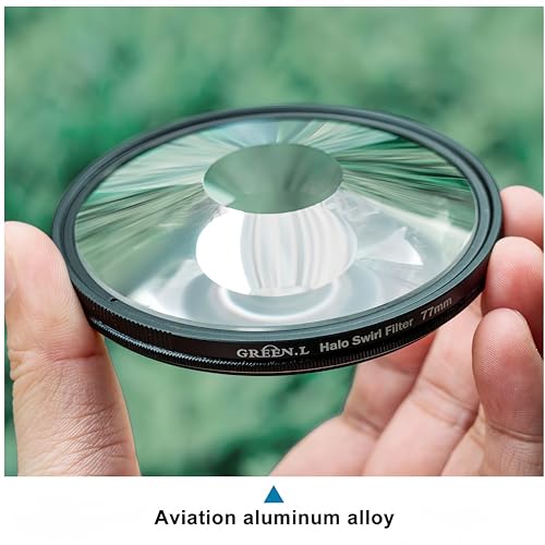 GREEN.L 67mm Spiral Halo Camera Lens Filter Halo Swirl Filter