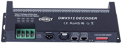 30 Channel DMX decoder 512 RGB LED Strip Controller DMX dimmer DC9V-24V 2A/CH 30 channel