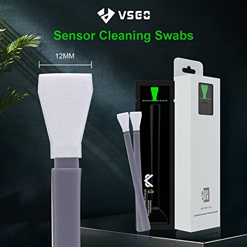VSGO M43 Camera Sensor Cleaning Swabs, 12mm, 12 Pack