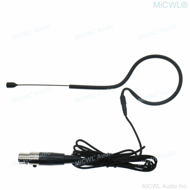 Black One Ear Fack Head Wear Headset Microphone for AKG Wireless Mini TA3F 3Pin Omnidirectional Core