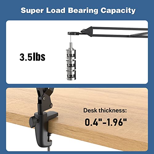 Hayve Microscope Arm Stand，Adjustable Metal Bracket with Clamp 1.65（For MS1,MS3)