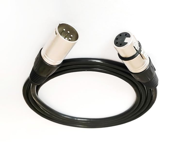 5 Pin XLR Connector, XLR Microphone Cable, Balanced Male to Female Connections for Microphone and Audio Interface (3 Meter/10Ft) 5 Pin 3 Meter