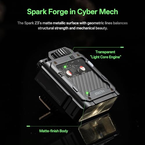 VILTROX Spark Z3-C TTL Camera Flash Speedlite for Canon, GN16 6500K On-Camera Flash with 7 Power Levels, 650 Full-Power Flashes, 26Ws Output, 1s Recycle, 3.7V/1800mAh Li-ion Battery, Softbox (Gray) Z3-C(Gray)