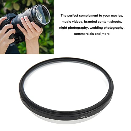Photographic Ghost Effect Filter, 77mm Camera Lens Effect Filter, Double Sided Photography Prism, with Ghost Effect for Selfie Video