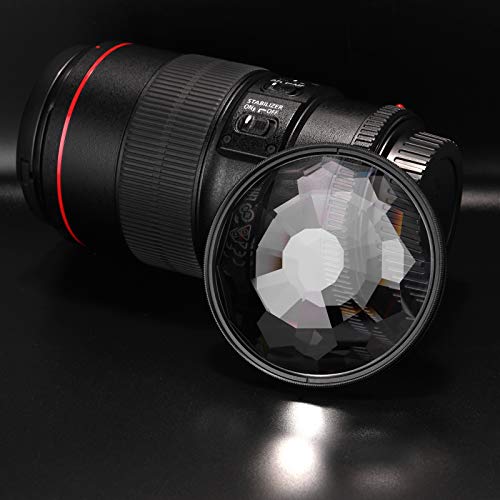 Explopur 77mm Kaleidoscope Prism Camera Glass Filter Variable Number of Subjects SLR Photography Accessories