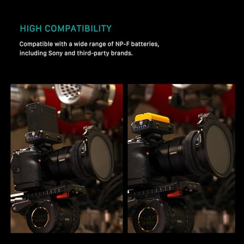 Tilta F970 Battery Plate V2 - Black | Universal | Anti Rotation | Power Accessories | Dual Direction USB-C | Battery Indicator | TA-BTP2-F970-B