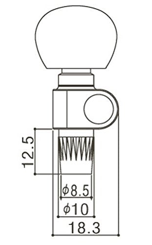 [AUSTRALIA] - Gotoh 5th-String Banjo Tuner (Bonus ALS Fret Polishing Kit) SPBJ5-AIN Model Tuner by Gotoh Japan Nickel with Pearloid Button - Fret Polishing Kit by Australian Luthier Supplies 