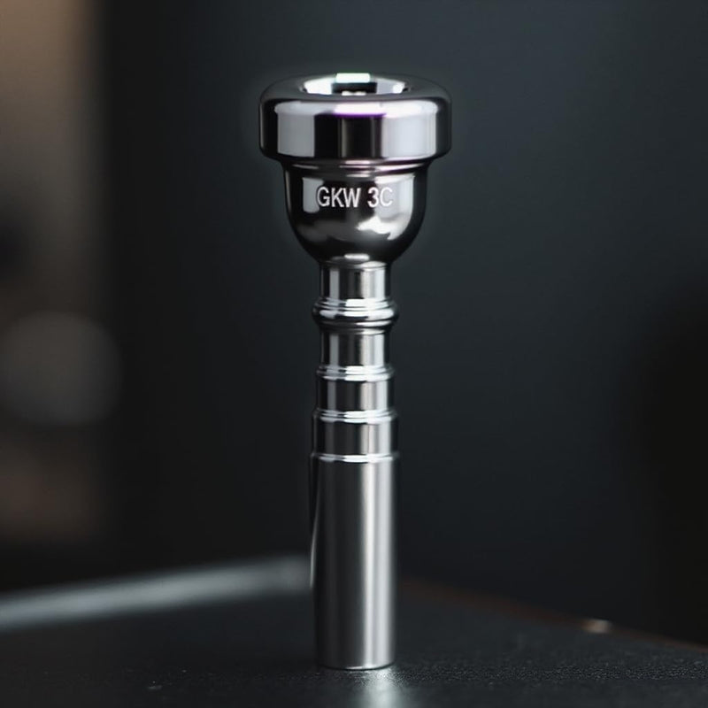 GKW Silver Plated 3C Trumpet Mouthpiece – Beginner Brass Mouthpiece, Compatible with Most Trumpets, Ideal for Students and Music Enthusiasts