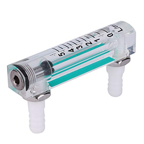 Gas Flow Meter, LZQ-1 Flow Meter 1~5 LPM Flow Meter Oxygen Carbon Dioxide Measuring Flow Meter for Measuring Controlling Gas Flow
