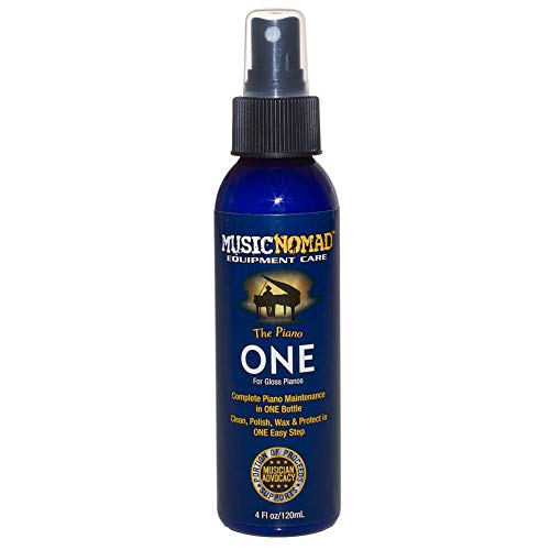MusicNomad 3 pc. Care Kit for Gloss Pianos - Cleaner, Polish, Cloth (MN132) Complete Care
