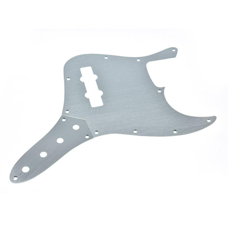 [AUSTRALIA] - KAISH Aluminum Anodized 4 String Jazz J Bass Pickguard with Metal JB Control Plate and Screws for American/Mexican FD Jazz Bass Silver Pickguard with Control Plate Silver-2 