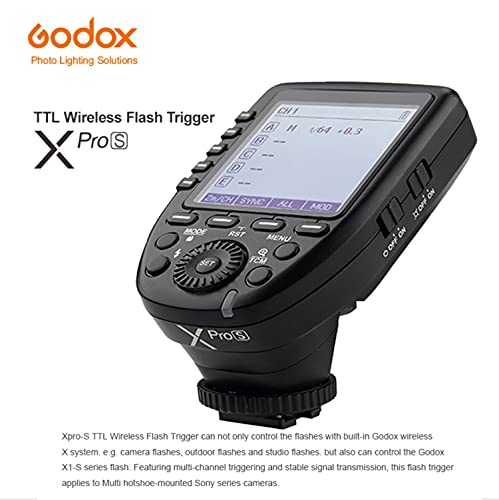 Godox Xpro-S TTL Wireless Flash Trigger for Sony A7III A7RIV A9 A99 Camera