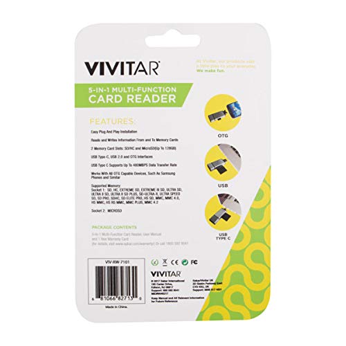 Vivitar VIV-RW-7101 5-1 Multi Function Card Reader