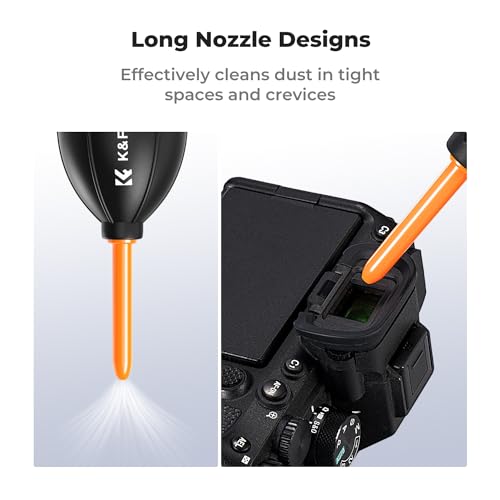 K&F CONCEPT Silicone Air Blower with Long Nozzle,Individually Packaged