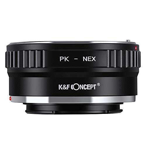 K&F Concept PK K Mount Lens to Sony NEX E-Mount Lens Adapter, Compatible with Sony NEX-3 NEX-3C NEX-3N NEX-5 NEX-5C NEX-5N NEX-5R NEX-5T NEX-6 NEX-7 NEX-F3 NEX-VG10 VG20 PK-NEX