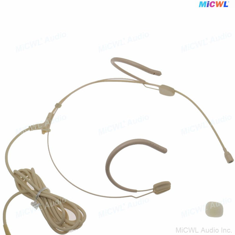 Beige DH28 Strong Ear Hanging Headset Vocal Condenser Microphone with TA4F Mini 4Pin for Shure BLX GLX ULX SLX UR4D BeltPack Transmitter System